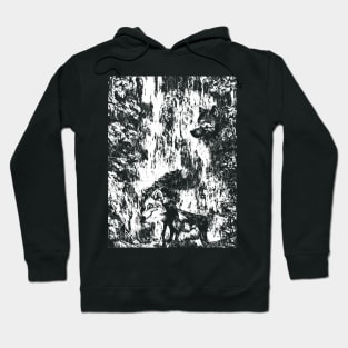 Wolves at night Hoodie